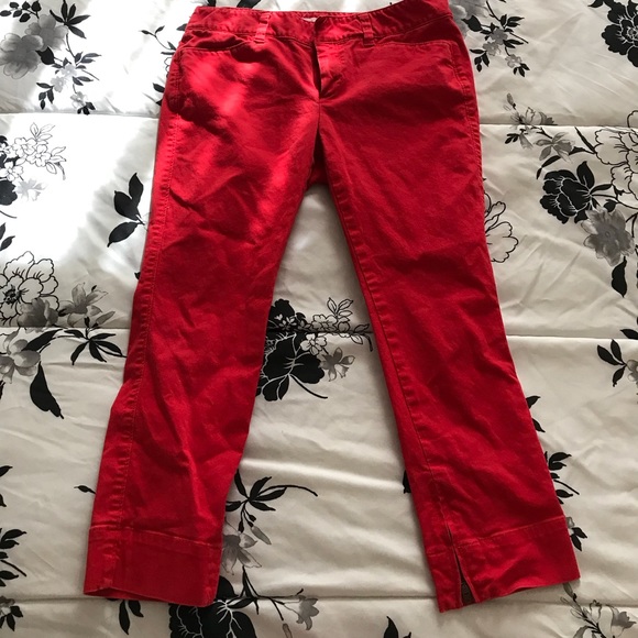 LOFT Pants - Anne Taylor Loft red capris